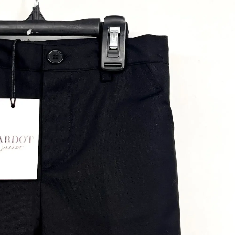 BARDOT Boys Oscar Suit Pants Size 5 XS Jet Black Solid Straight Leg NWT